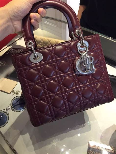 burgundy my lady dior|Medium Lady Dior Bag Burgundy Cannage Lambskin .